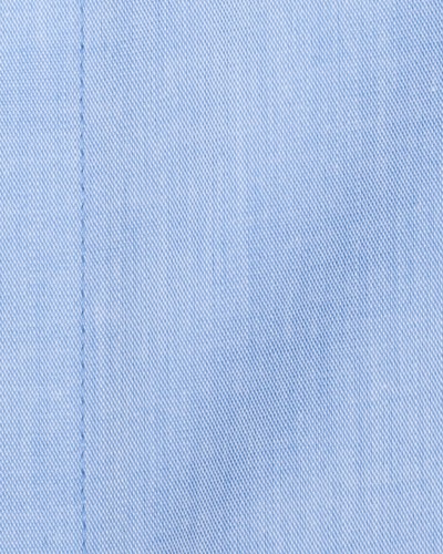 Chemisette chambray grande taille en coton bleue