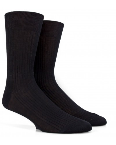 Chaussettes grises pur fil d'Ecosse 100% coton : grande taille du 46 au 51