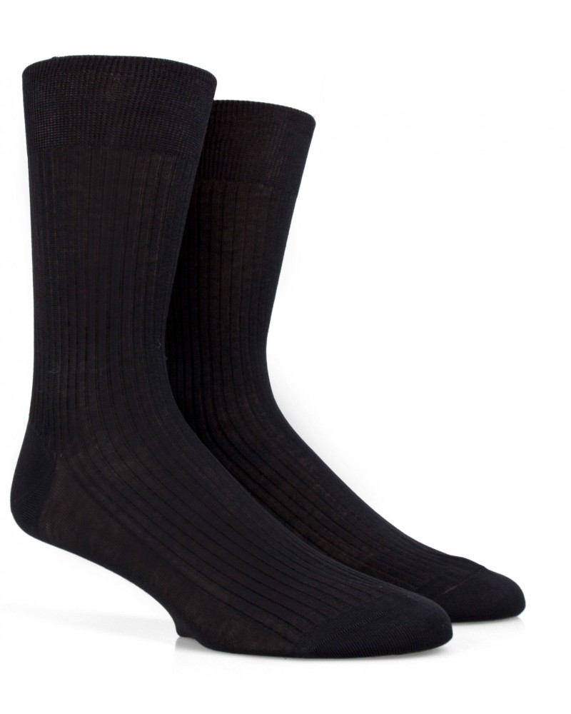 Chaussettes grises pur fil d'Ecosse 100% coton : grande taille du 46 au 51
