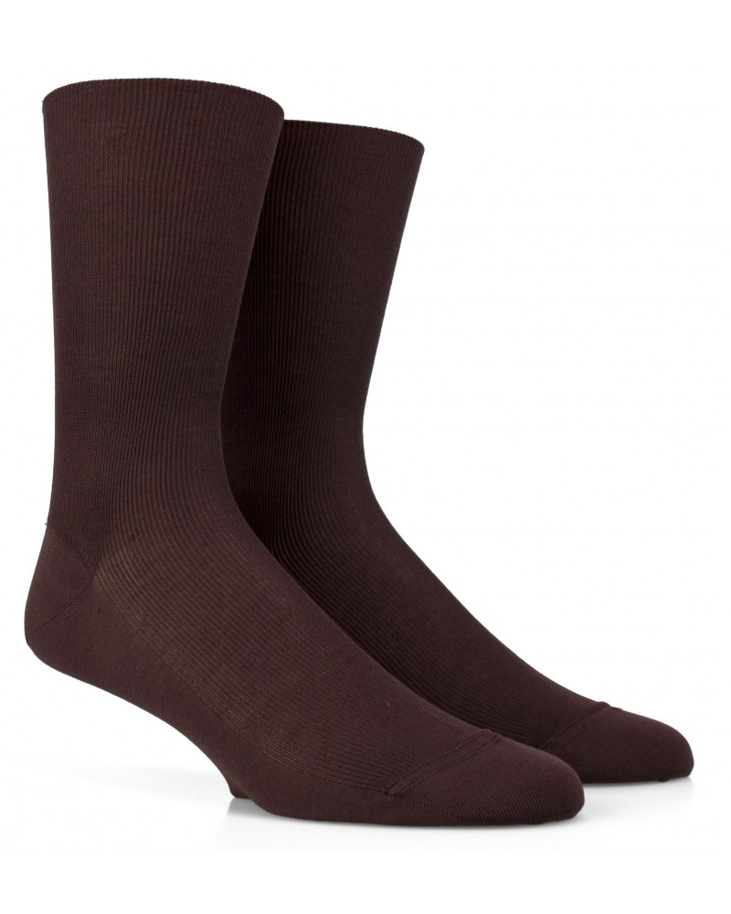 Chaussettes marron Sans Bord Elastique 100% coton : du 42 au 51