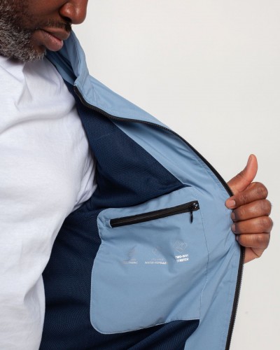 Blouson technique grande taille bleu ciel