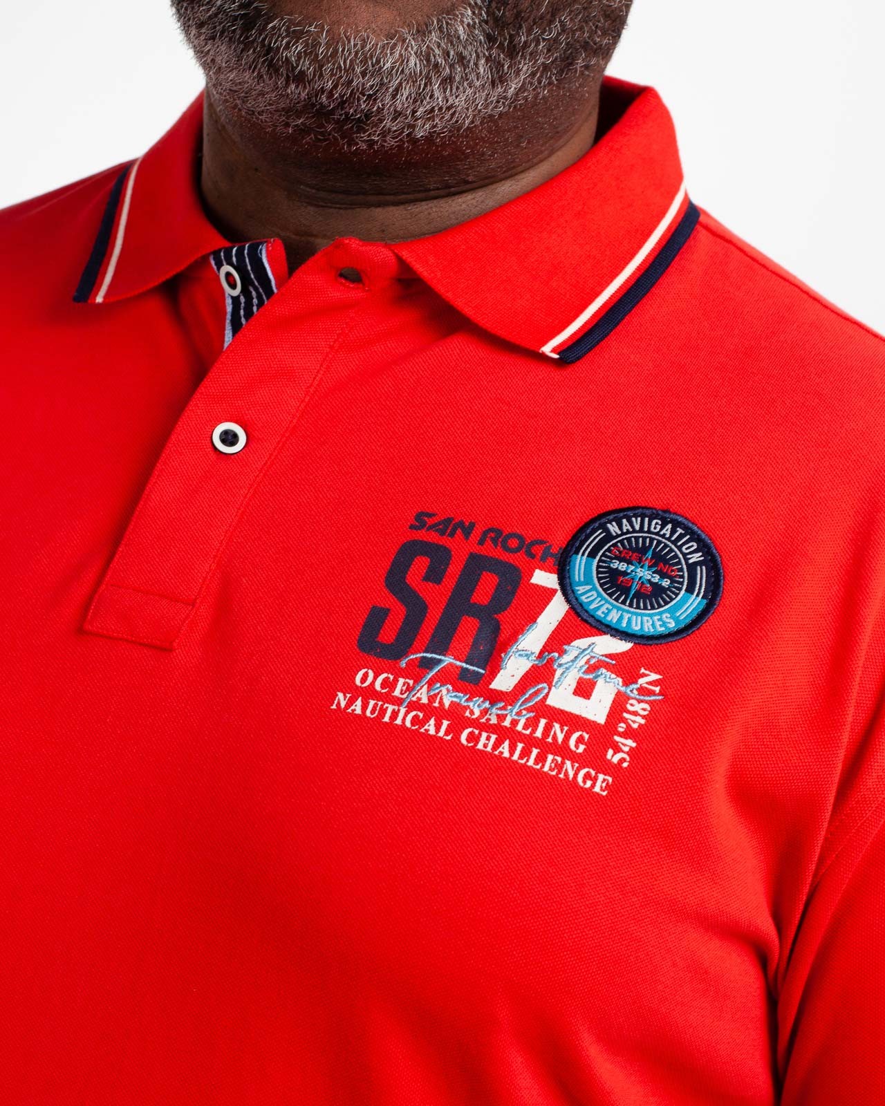 Polo piqué grande taille rouge