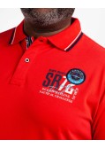 Polo piqué grande taille rouge