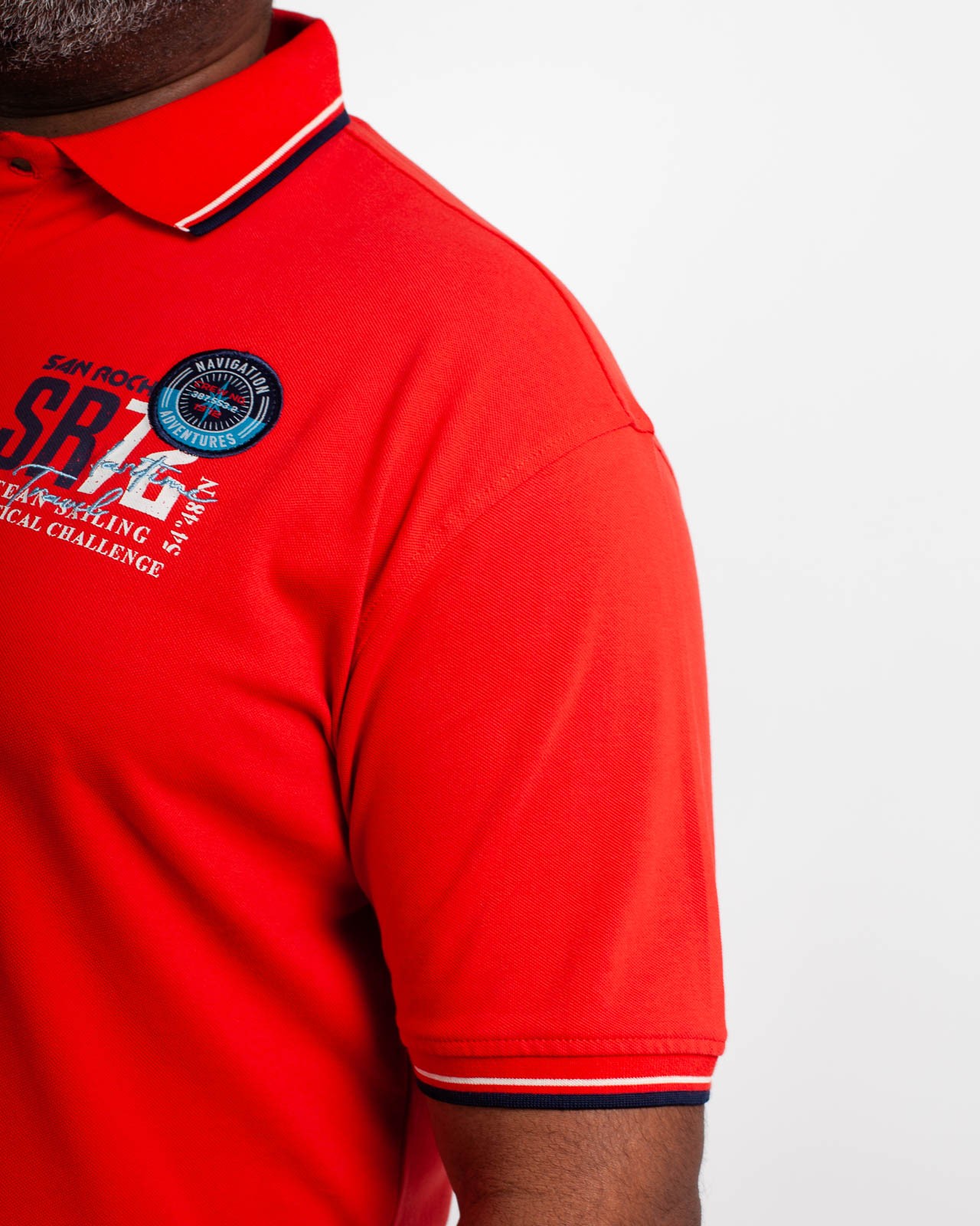 Polo piqué grande taille rouge