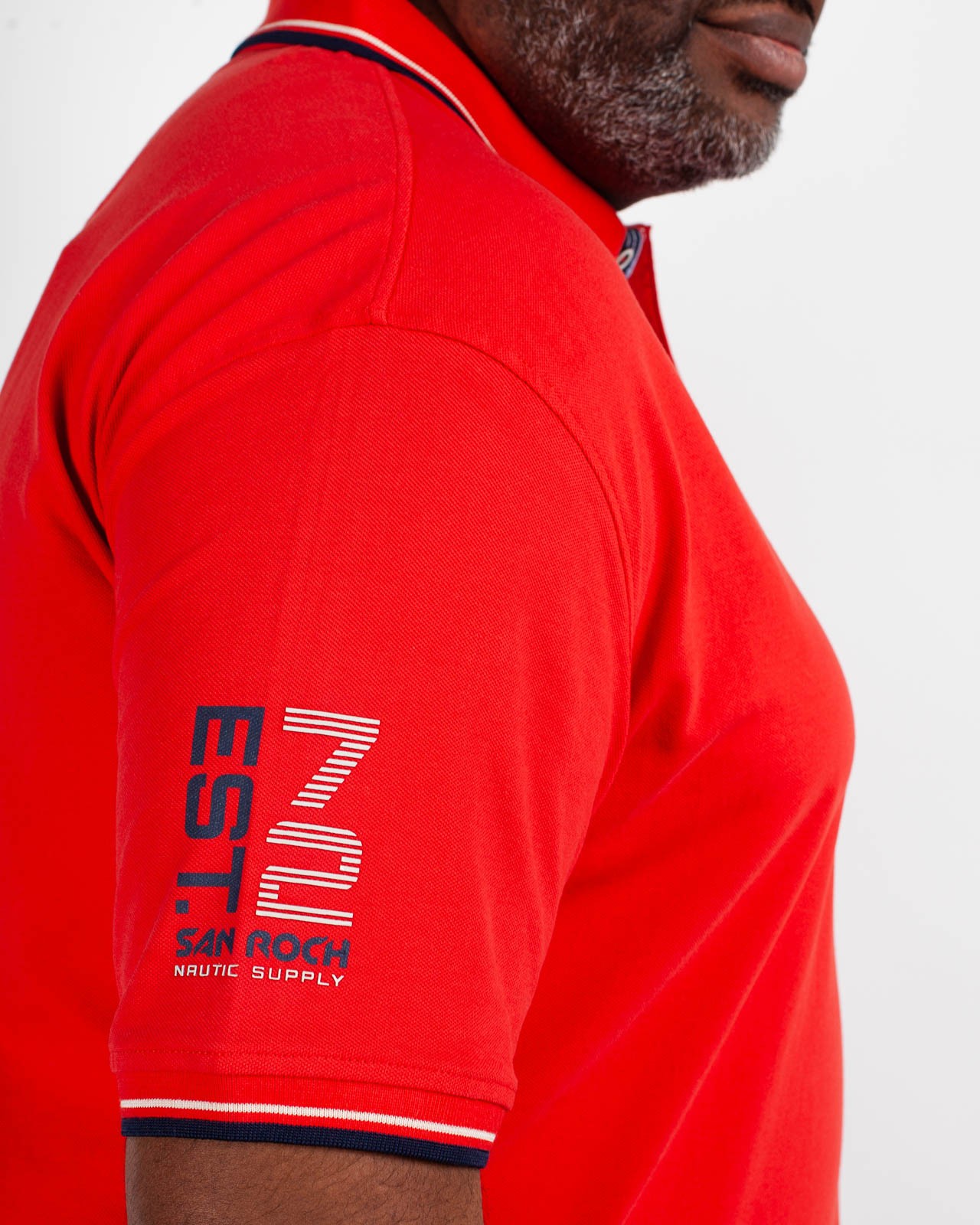 Polo piqué grande taille rouge