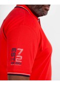 Polo piqué grande taille rouge