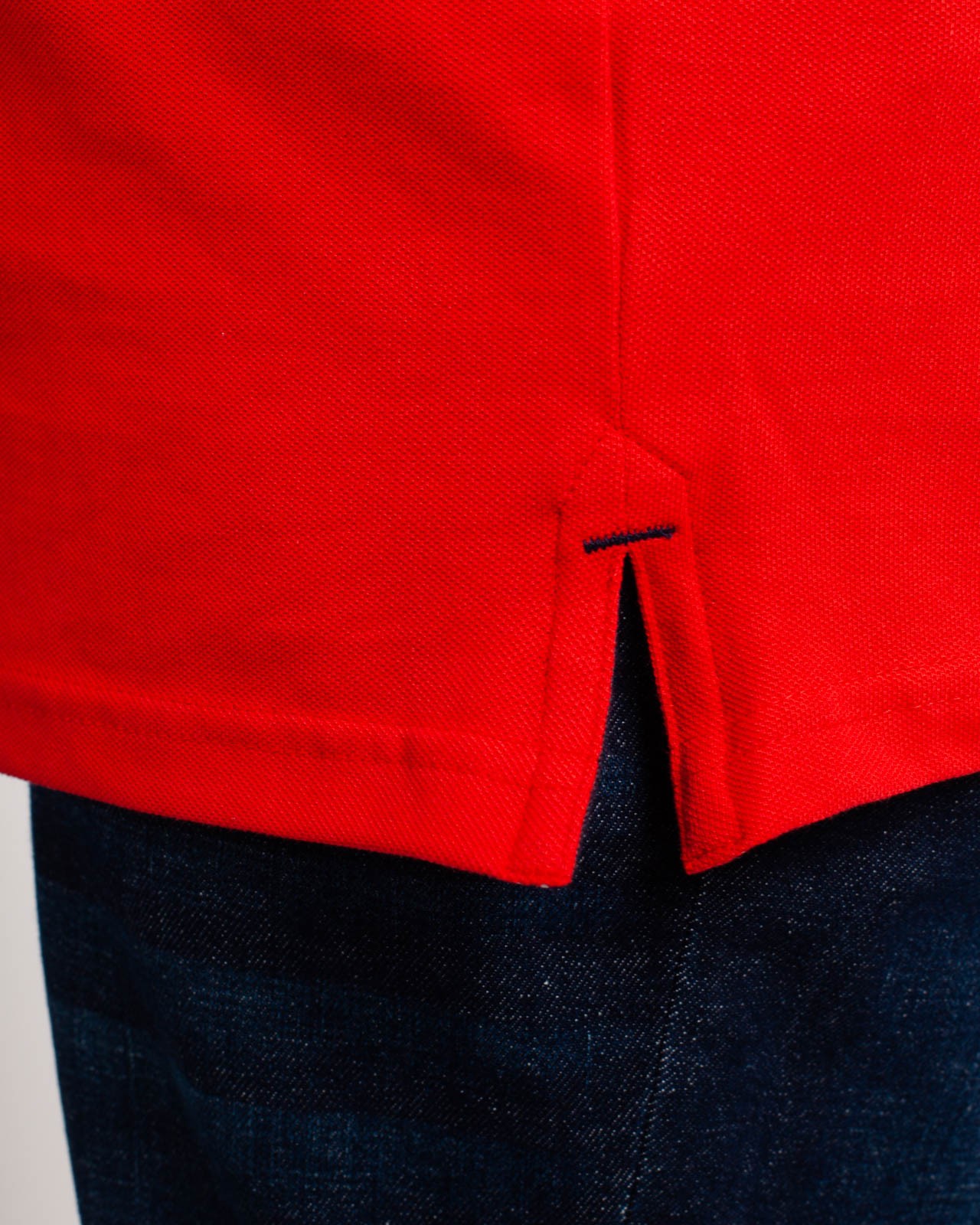 Polo piqué grande taille rouge