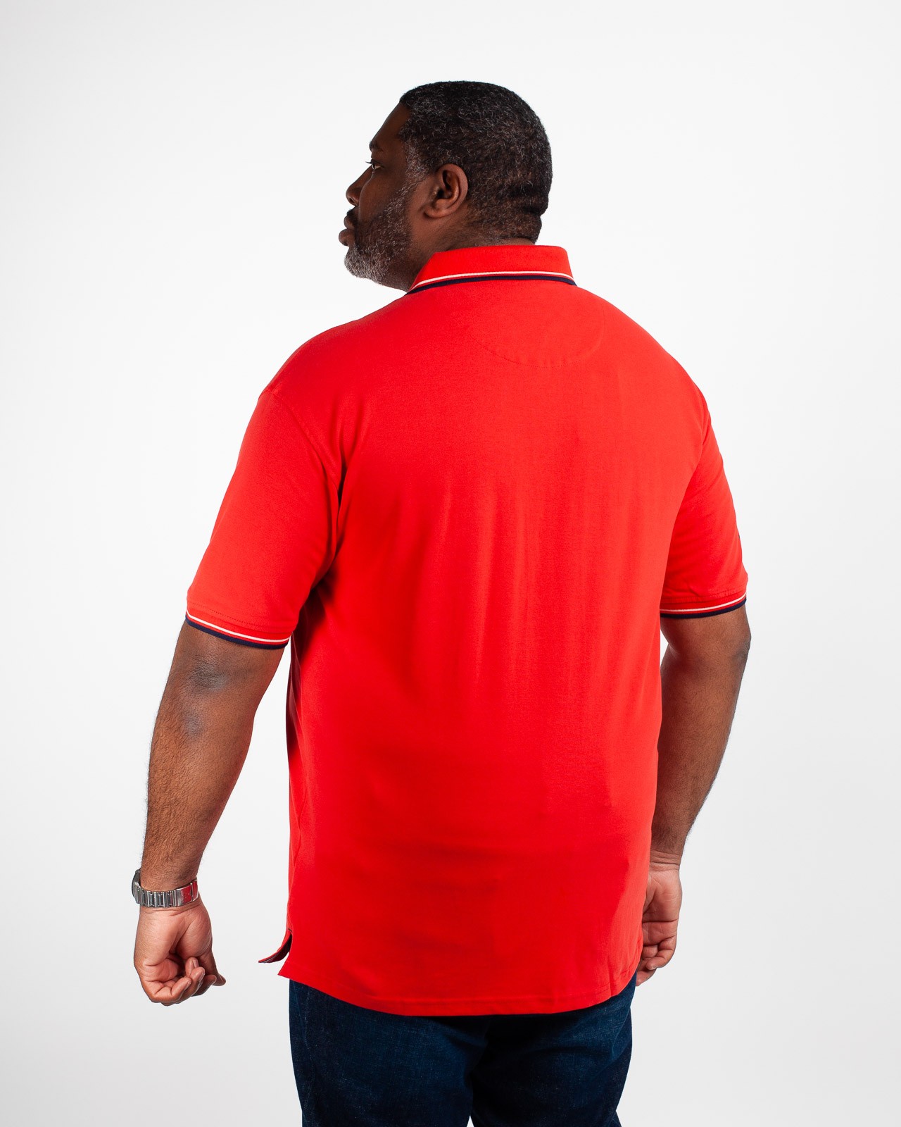 Polo piqué grande taille rouge