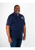 Polo piqué grande taille bleu marine