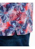 Chemisette avec palmes grande taille rouge