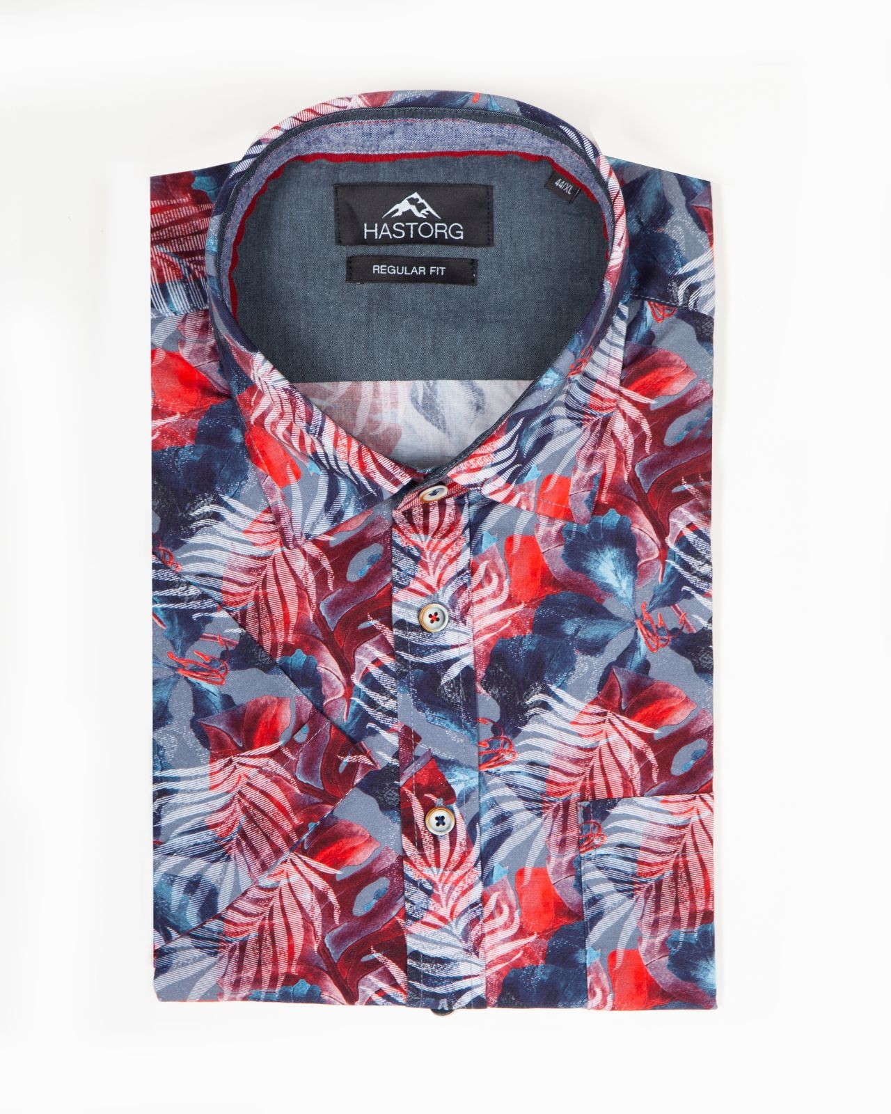 Chemisette avec palmes grande taille rouge