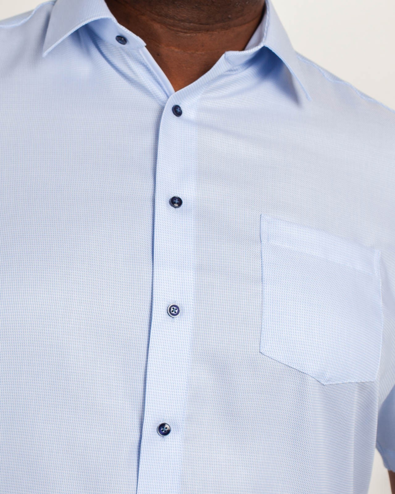 Chemisette dobby grande taille bleu ciel