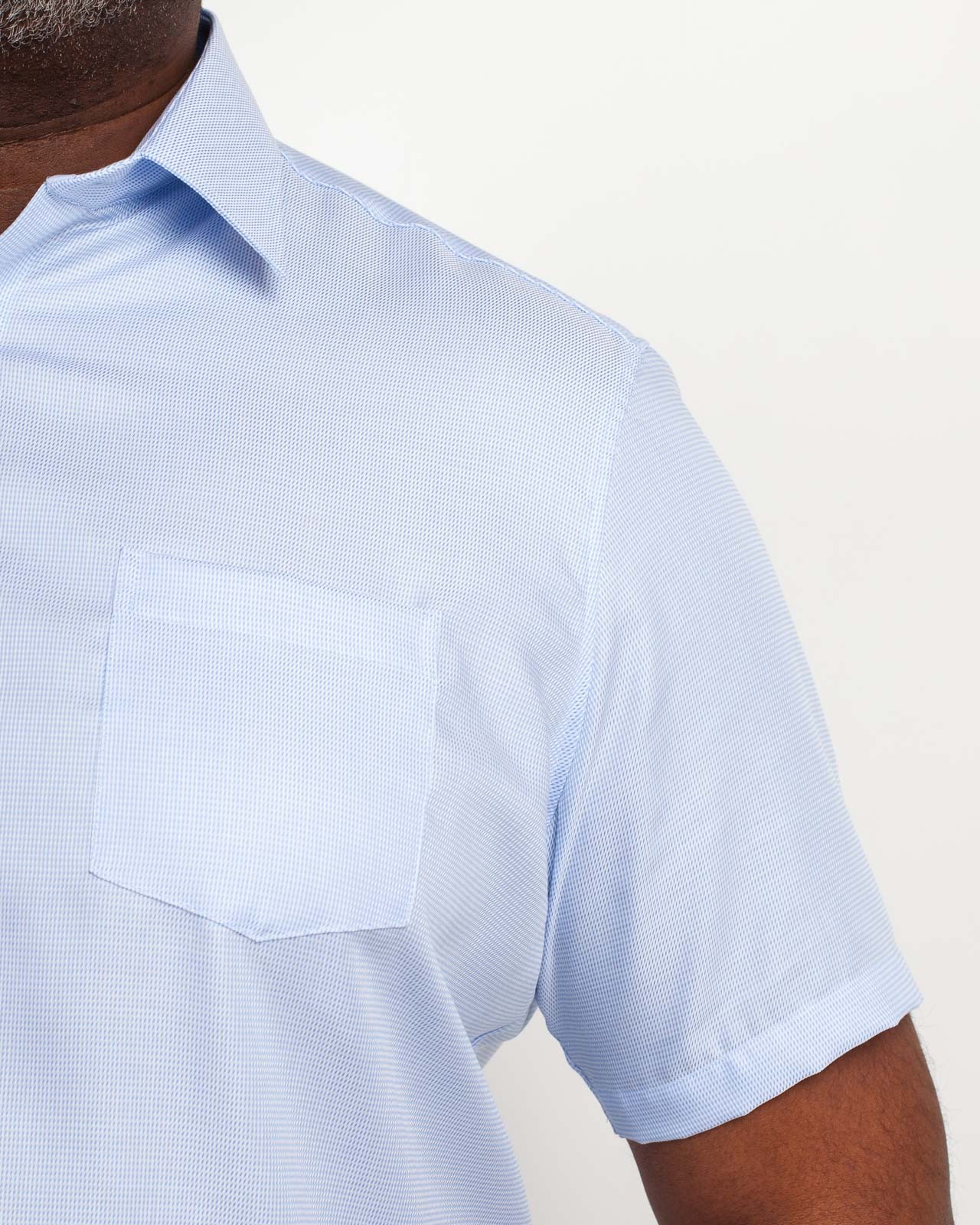 Chemisette dobby grande taille bleu ciel