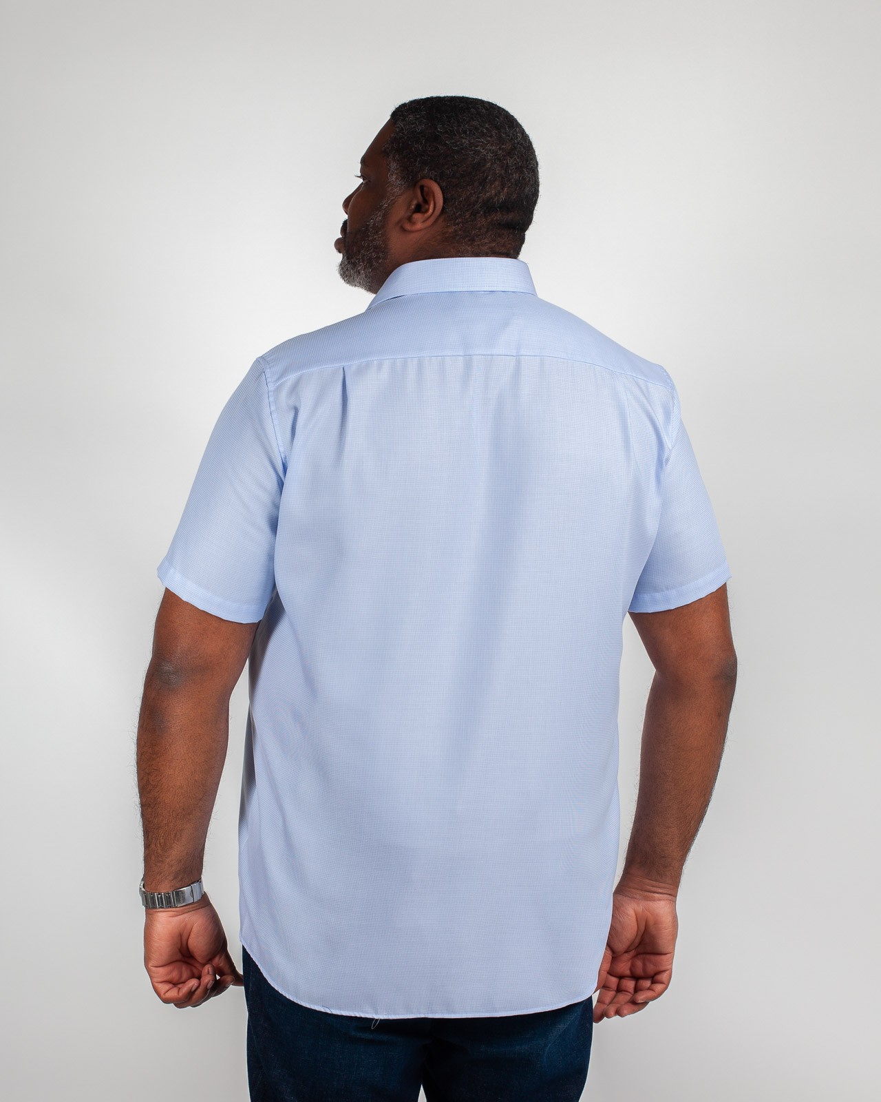 Chemisette dobby grande taille bleu ciel