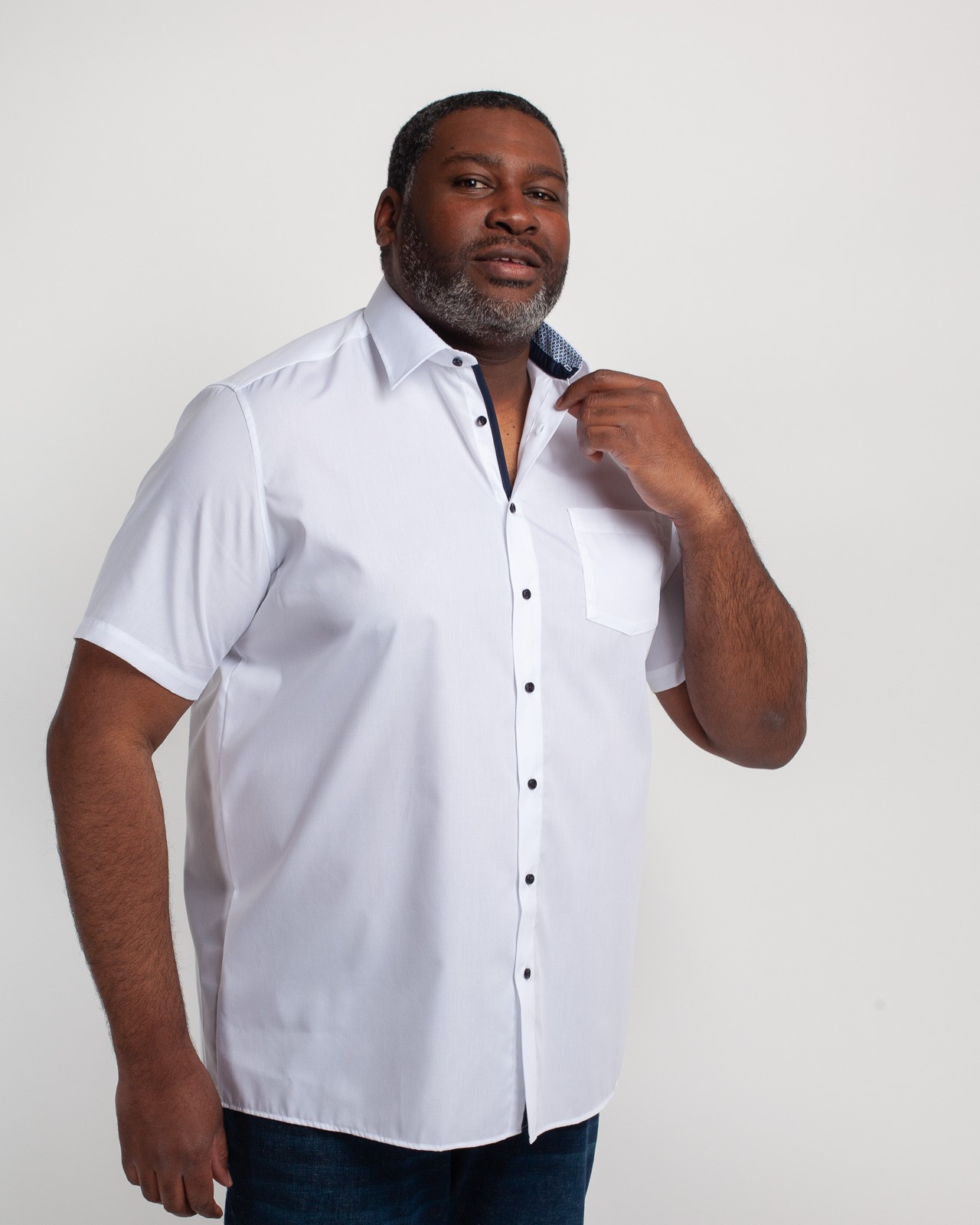 Chemisette popeline grande taille blanc