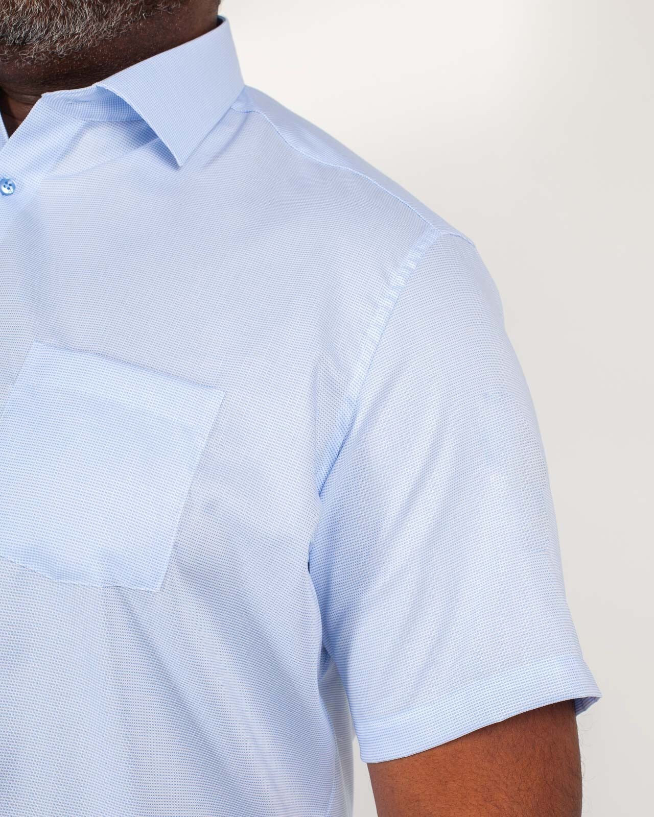 Chemisette structure grande taille bleu ciel