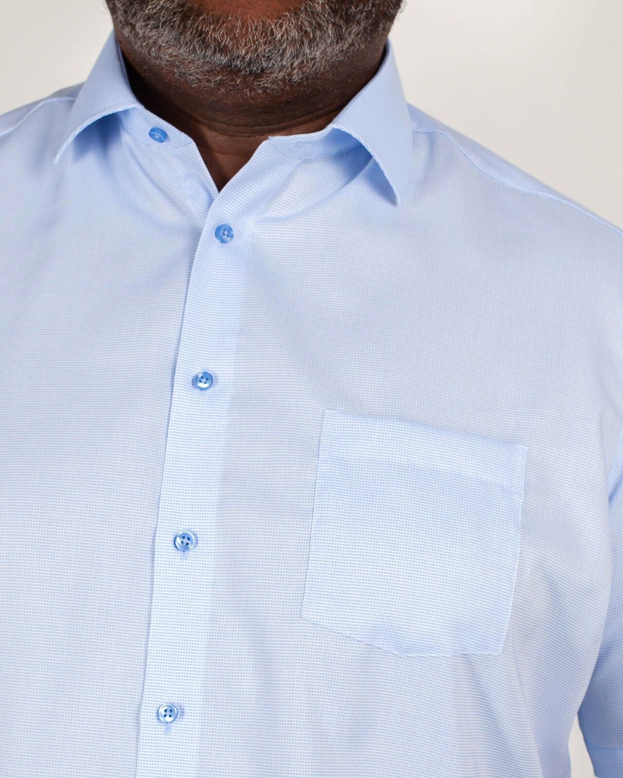 Chemisette structure grande taille bleu ciel