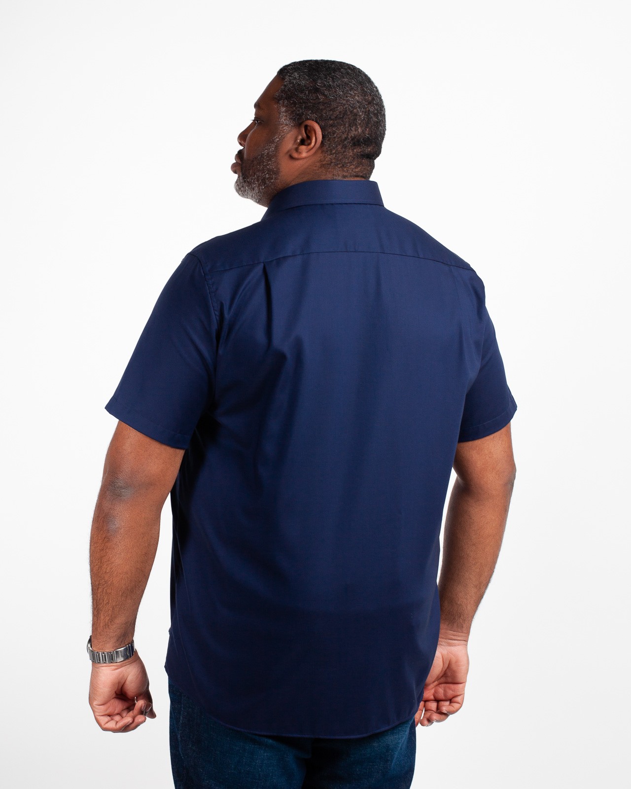 Chemisette structure grande taille bleu marine