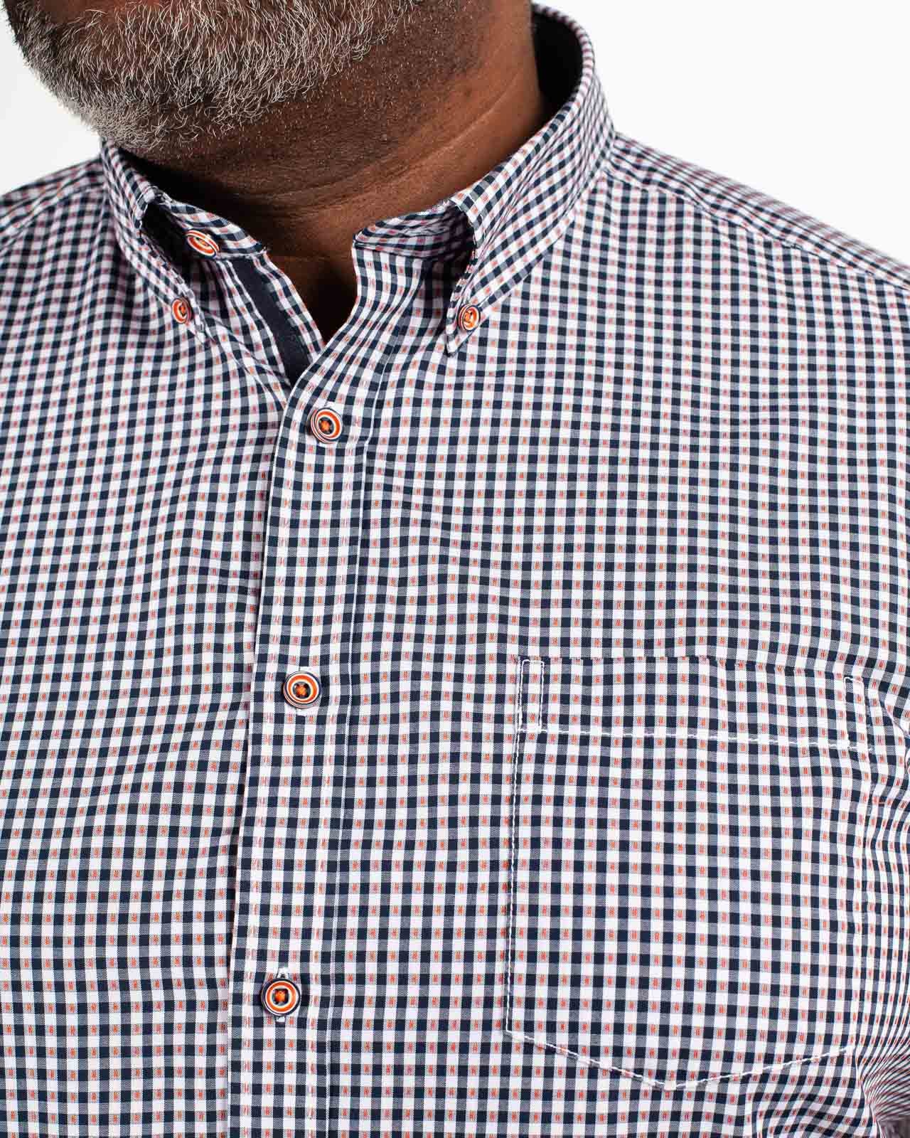 Chemisette vichy grande taille orange