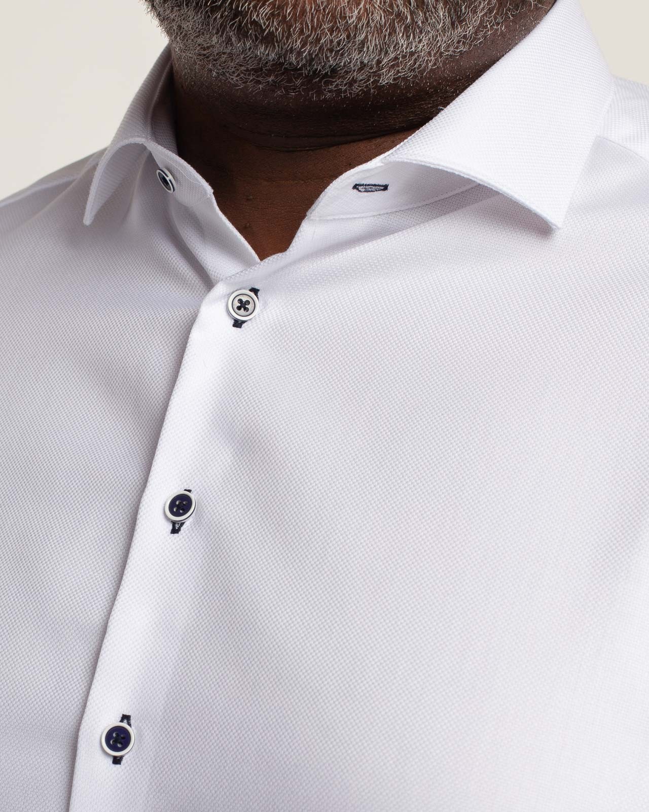 Chemise dobby grande taille blanche