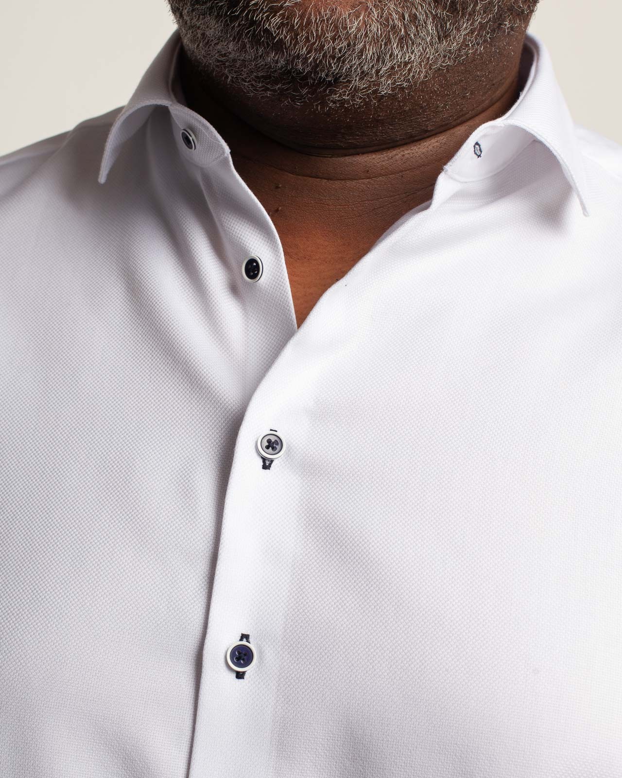 Chemise dobby grande taille blanche