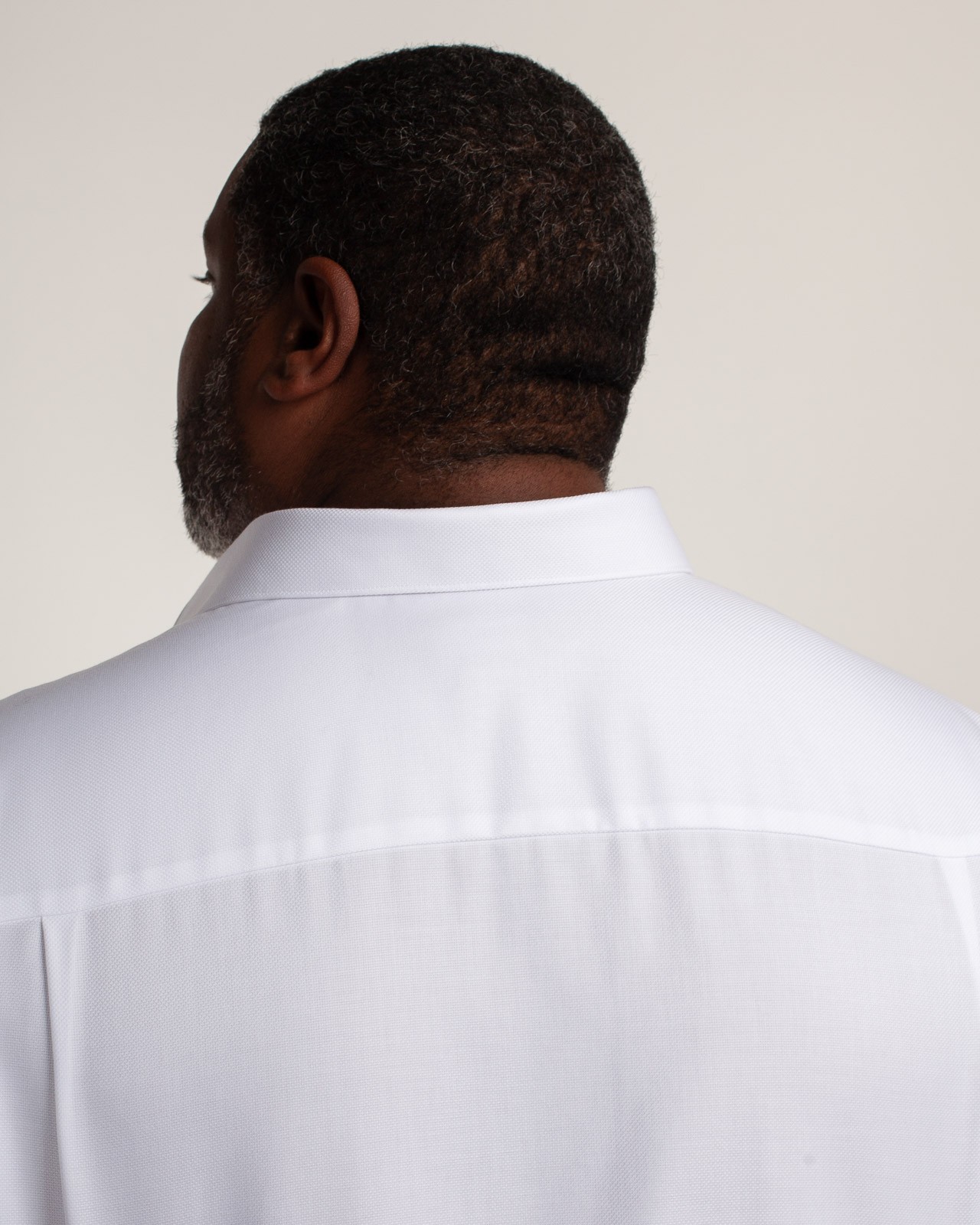 Chemise dobby grande taille blanche