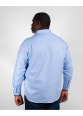 Chemise dobby grande taille bleu