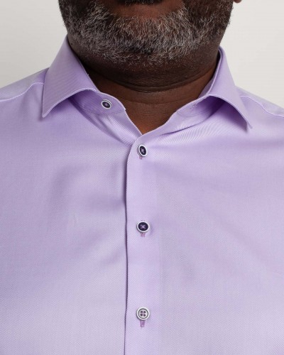 Chemise twill grande taille lilas