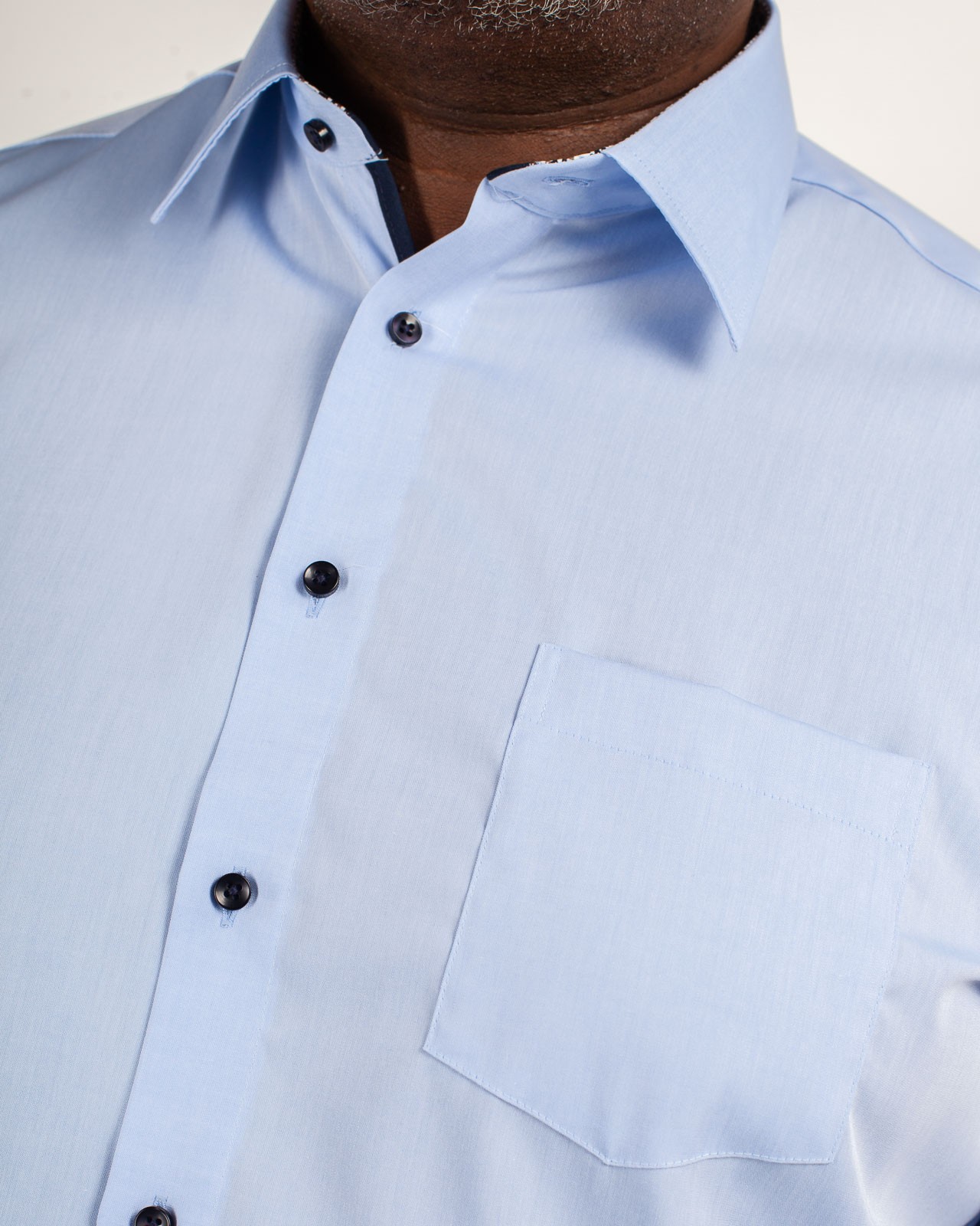 Chemise popeline grande taille bleu