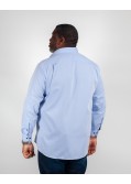 Chemise popeline grande taille bleu