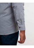 Chemise géométrique grande taille bleu marine
