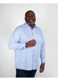 Chemise piqué grande taille bleu