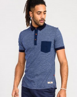 Polo jersey grande taille bleu marine