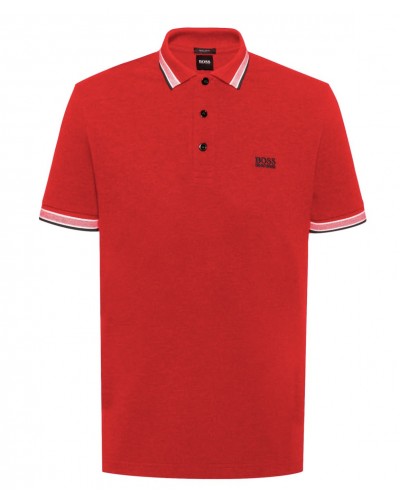 Polo piqué grande taille rouge