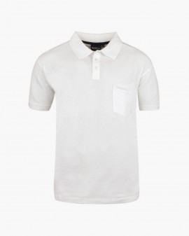 Polo grande taille blanc en coton