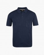 Polo grande taille bleu marine en coton