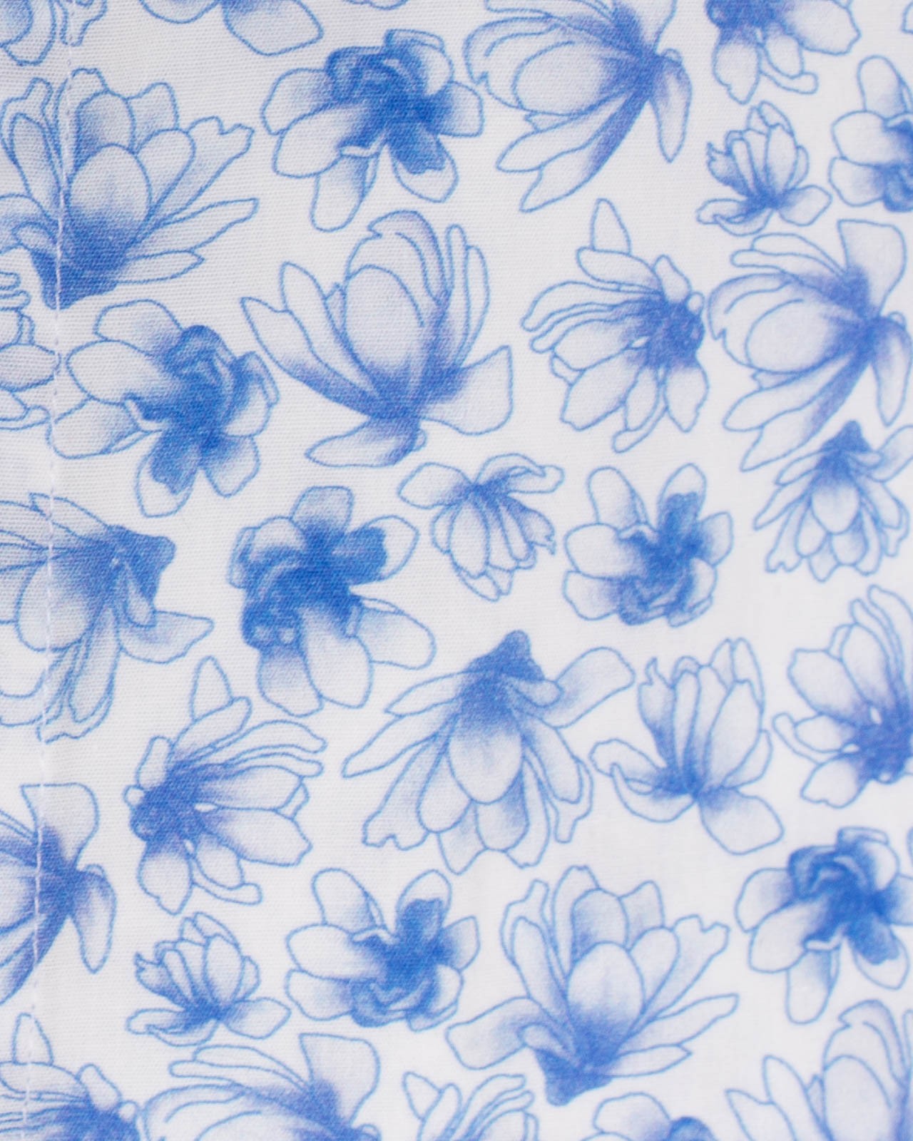 Chemise motif fleurs grande taille bleu clair