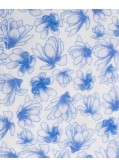 Chemise motif fleurs grande taille bleu clair
