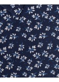 Chemisette mini fleurs grande taille bleu marine