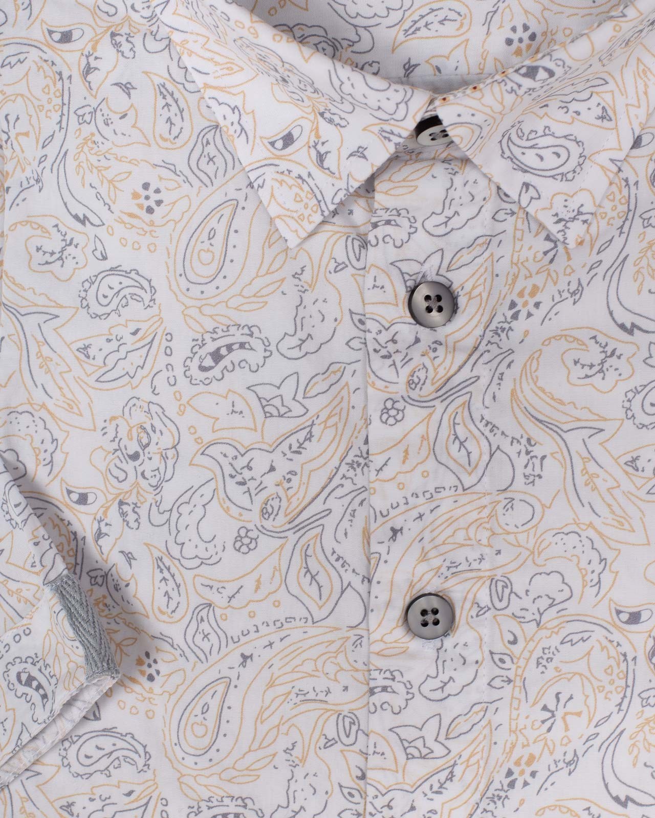 Chemisette motif cachemire grande taille blanche