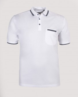 Polo piqué grande taille blanc