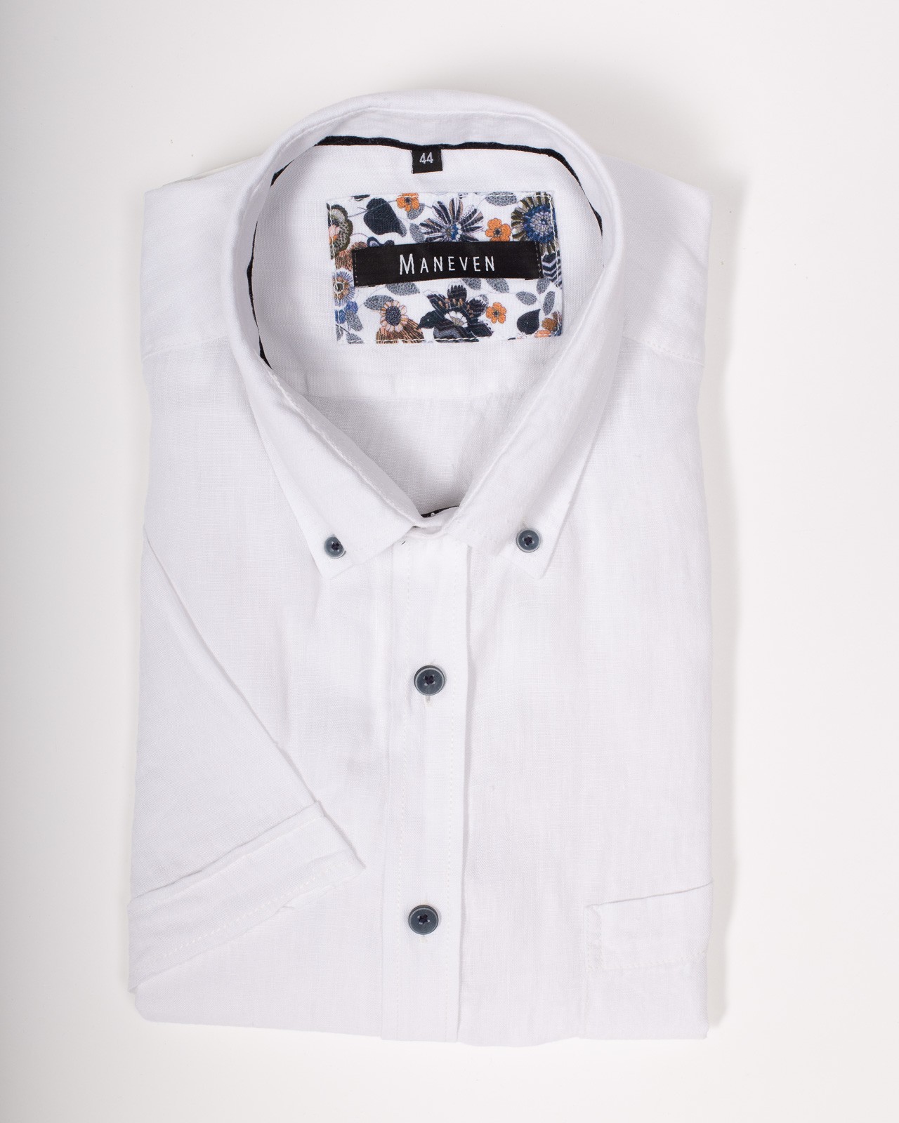 Chemisette en lin grande taille blanche