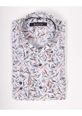 Chemise en lin grande taille multicolore