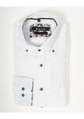 Chemise en lin manches extra-longues 72 cm blanc