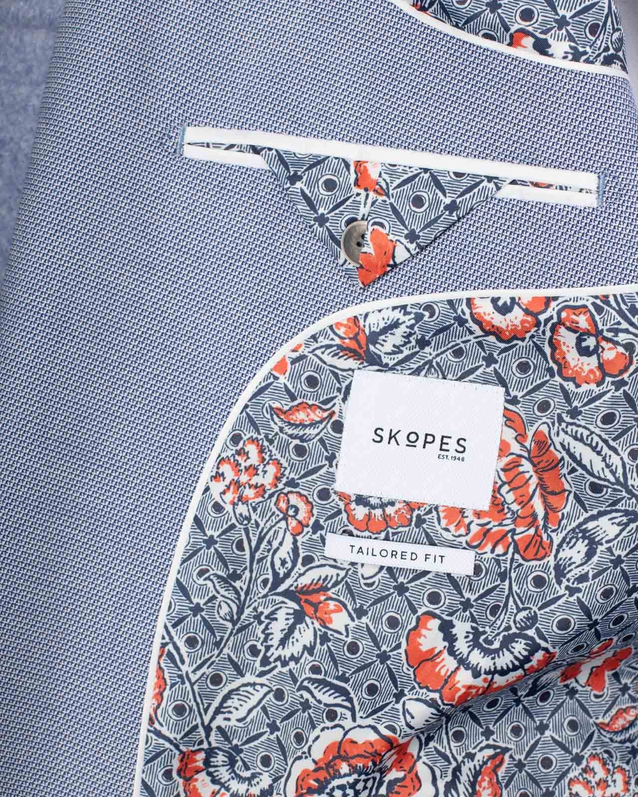 Veste armuré grande taille bleu ciel