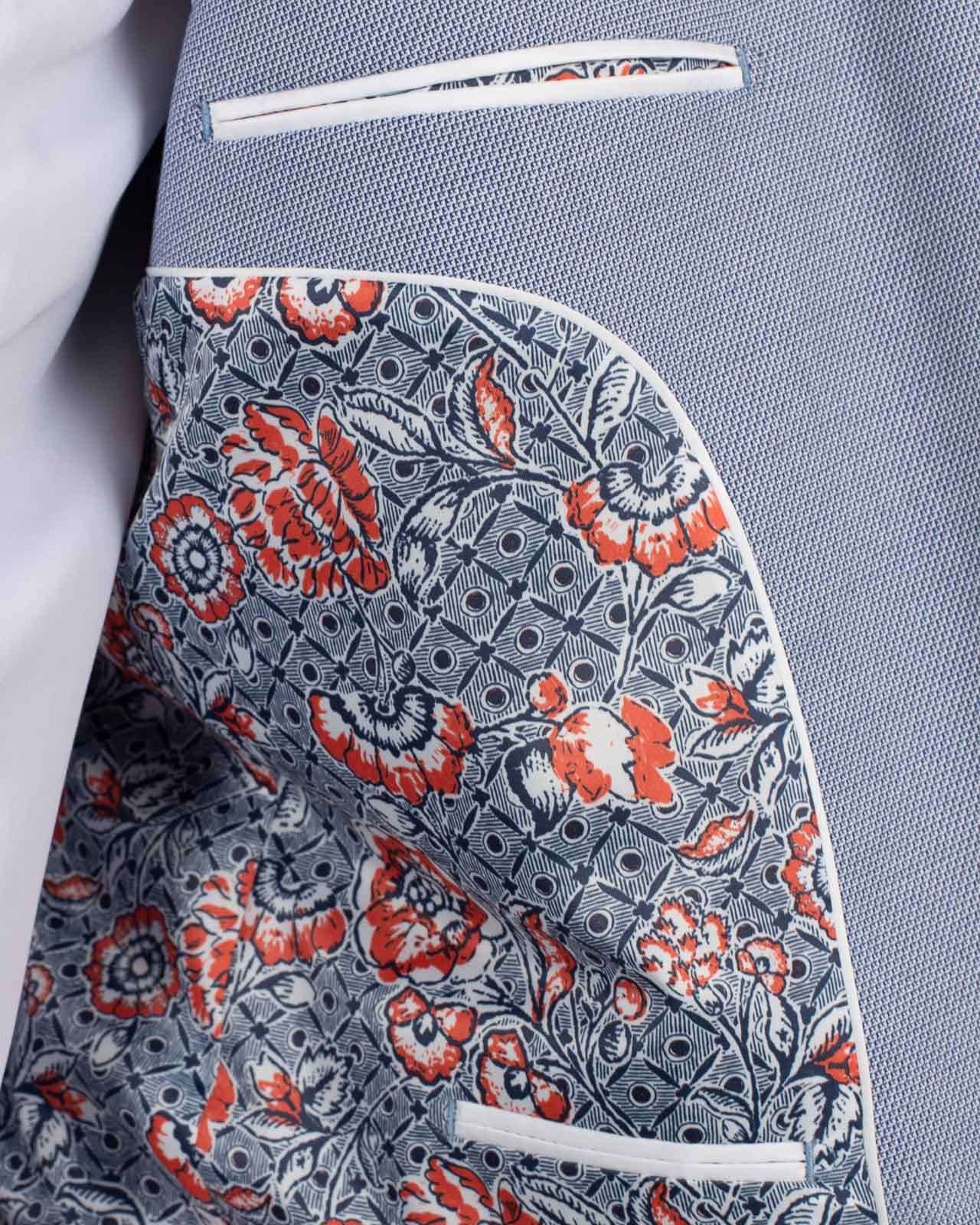 Veste armuré grande taille bleu ciel