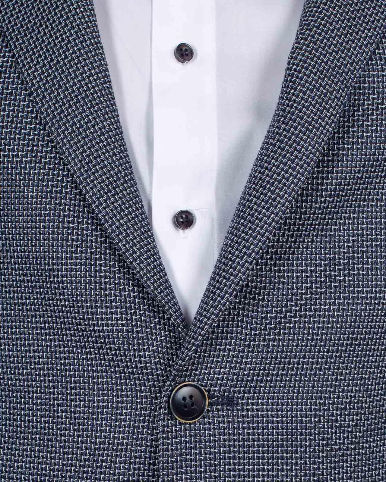 Veste micro motif grande taille bleu marine