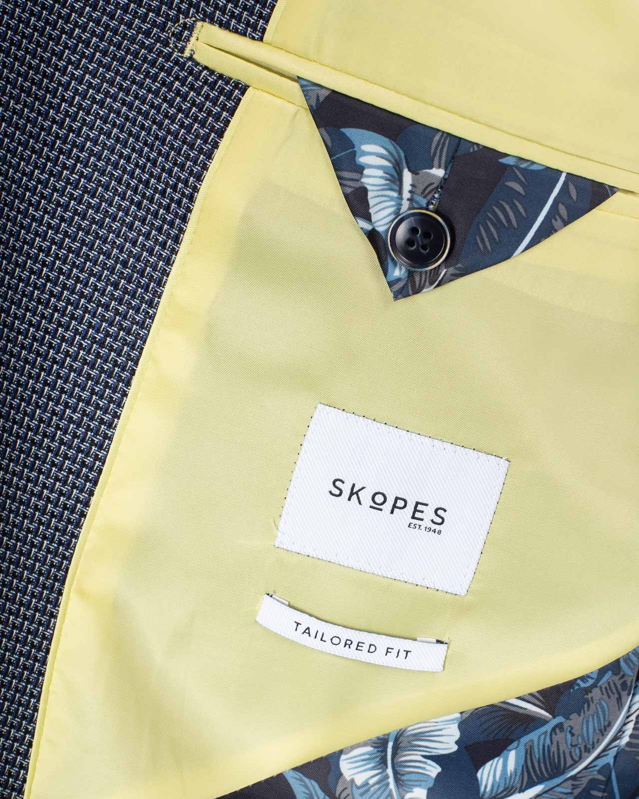 Veste micro motif grande taille bleu marine