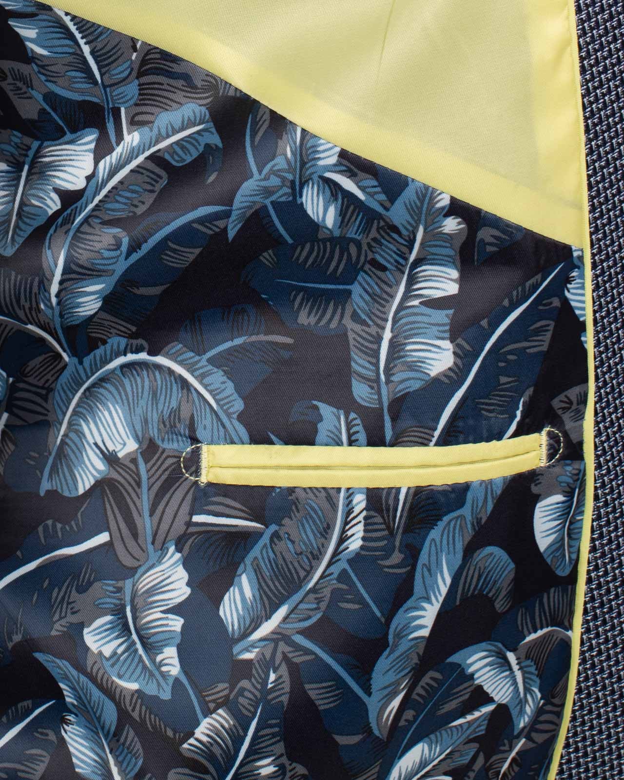 Veste micro motif grande taille bleu marine