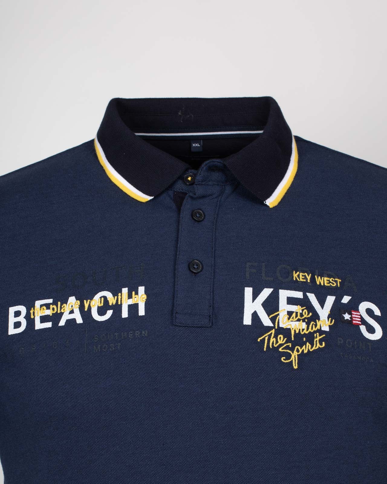 Polo piqué stretch grande taille bleu marine